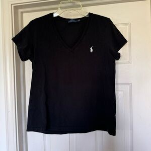Polo Ralph Lauren size large women’s black v-neck tee